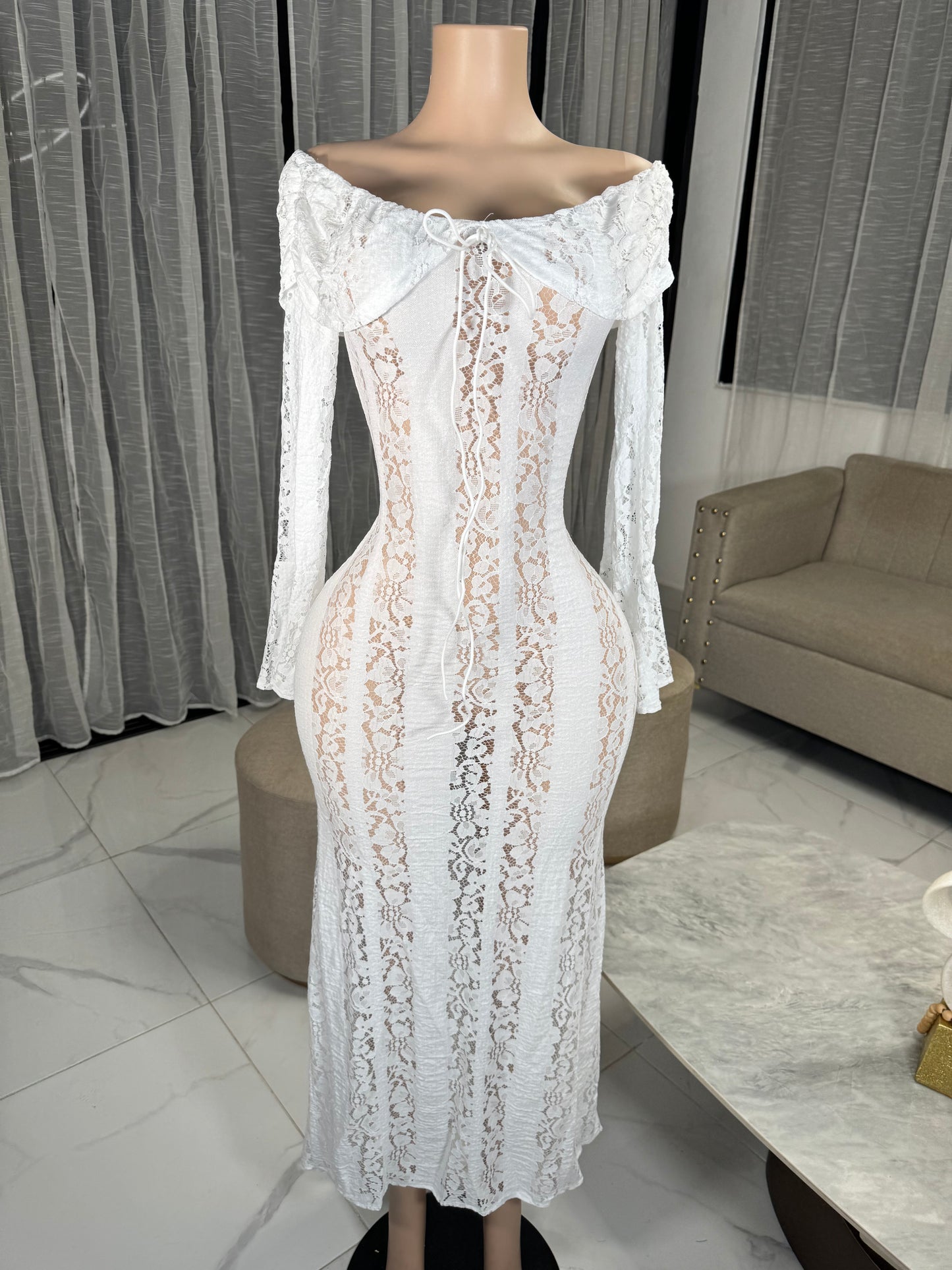 Diana midi dress transparent