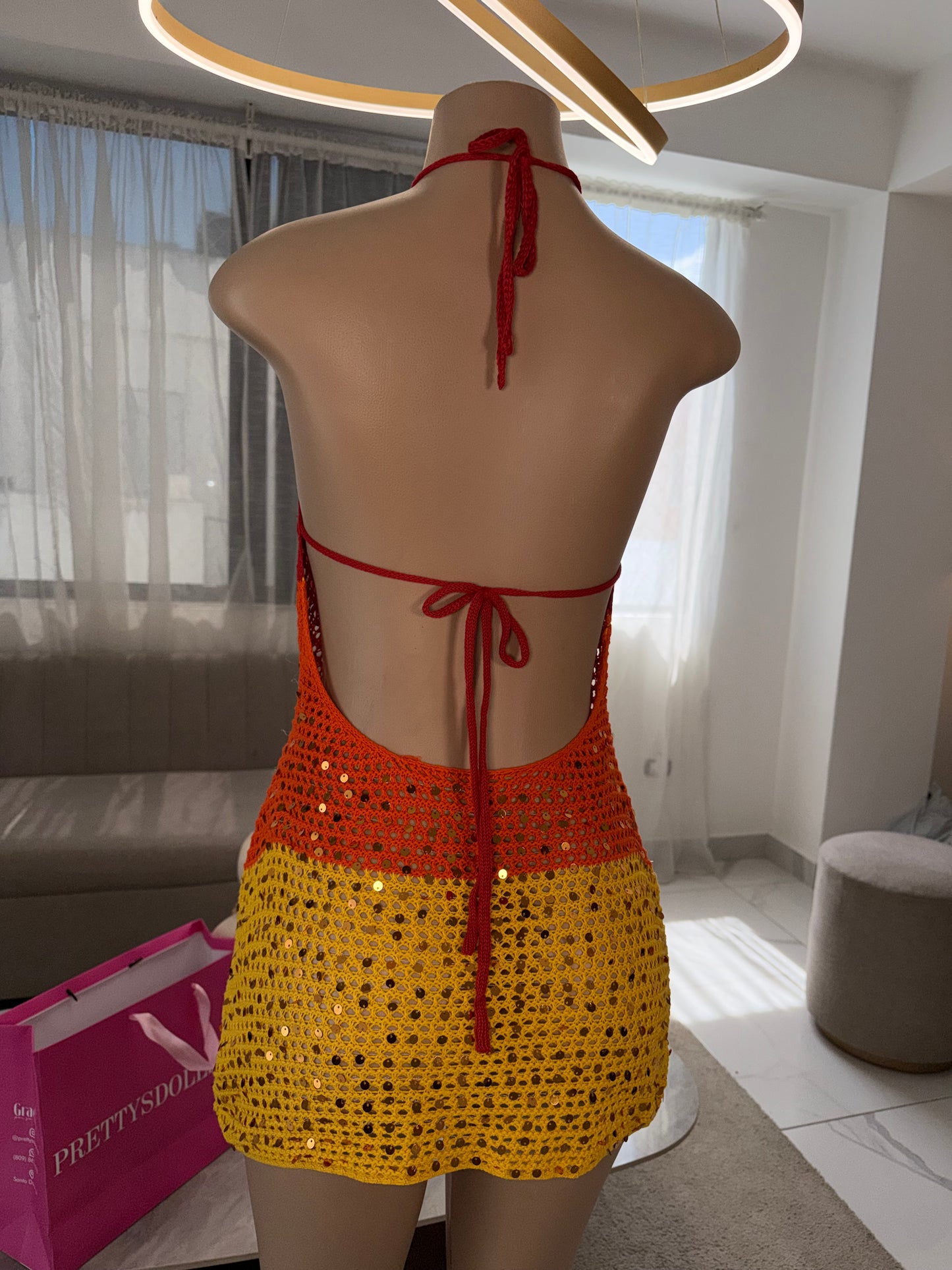 Bright tonight mini dress