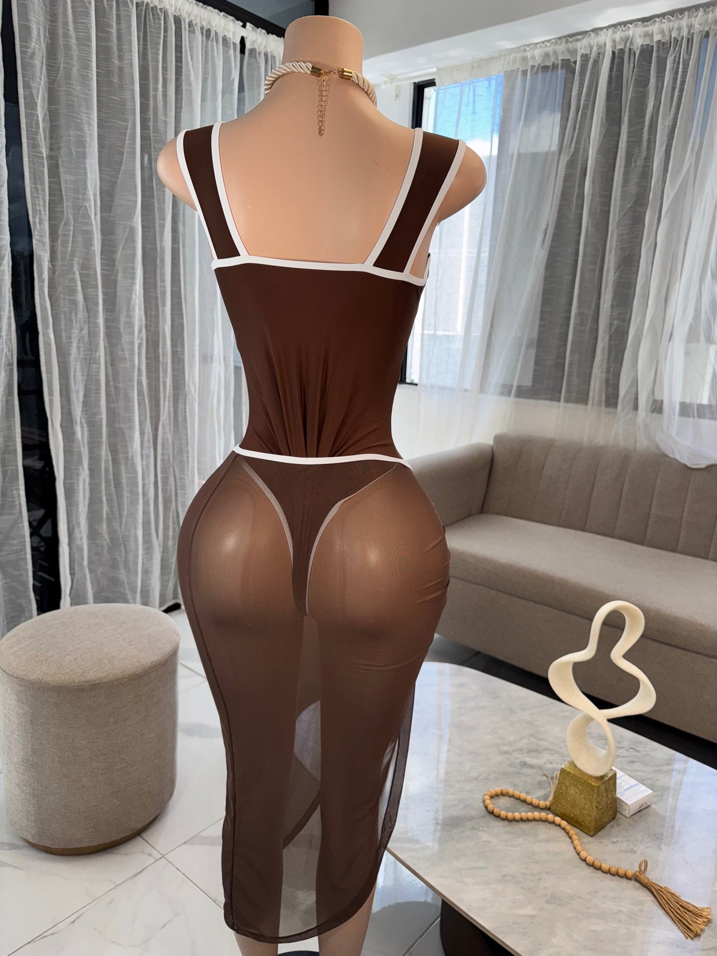 Classy & sexy bodysuit & skirt