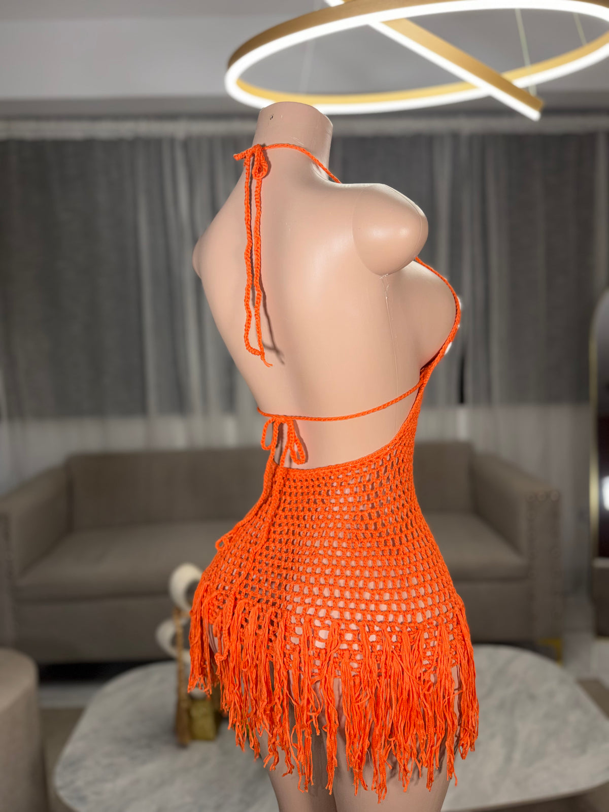 Tayla crochet mini dress