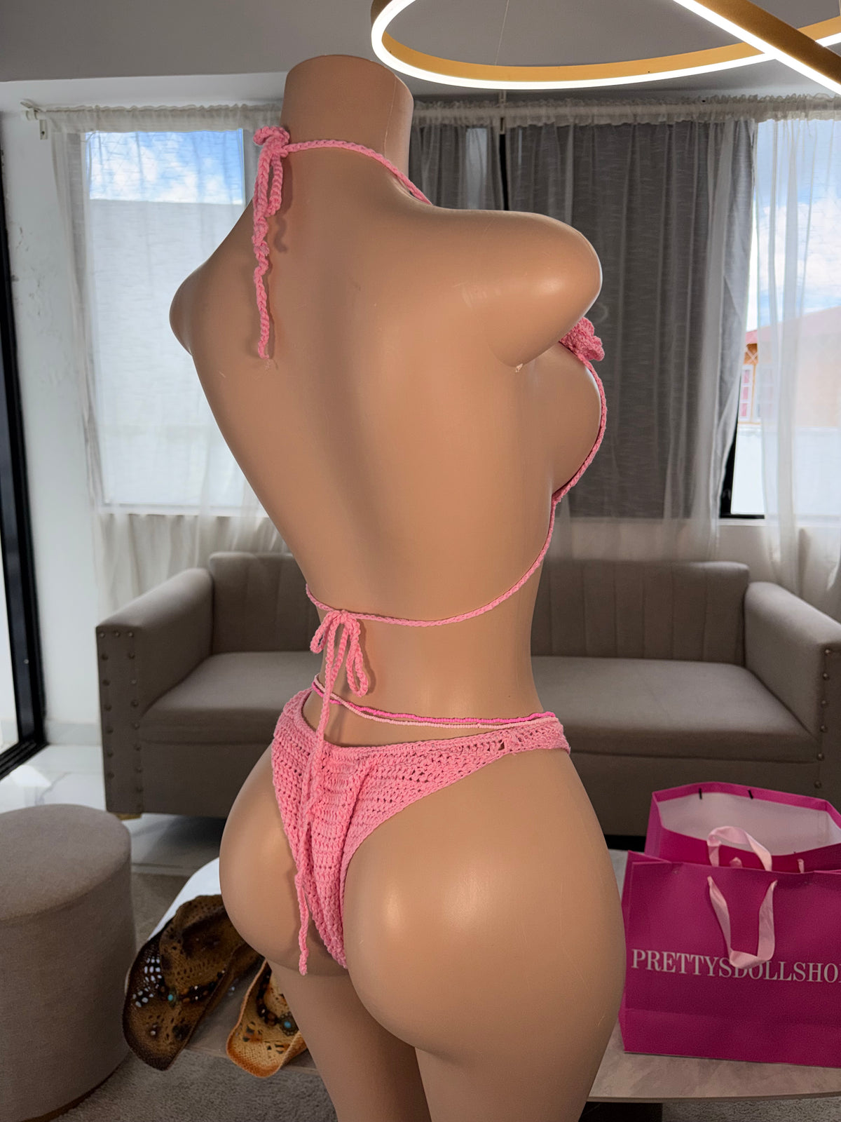 Rosette crochet kini 2 pieces