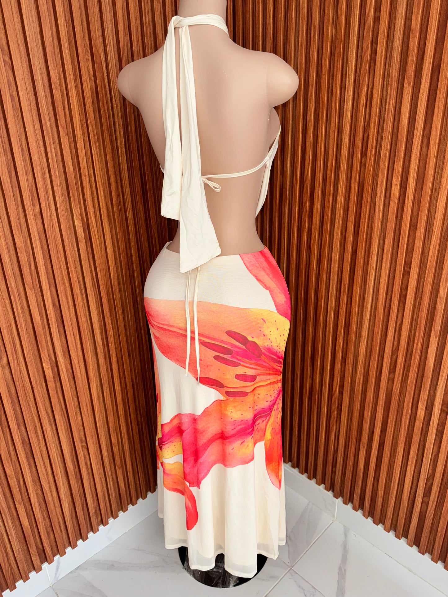 Flowers summer skirt set 2 pieces