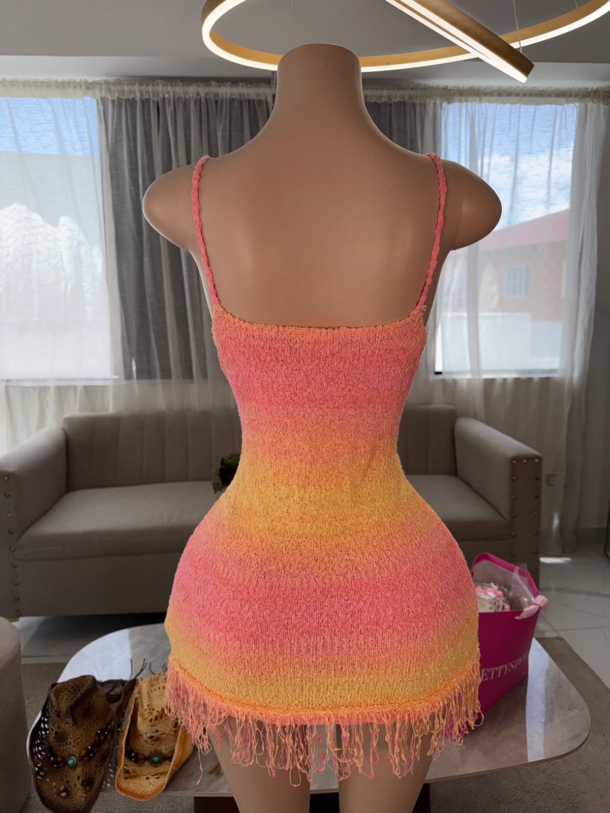 Tropical multicolor mini dress
