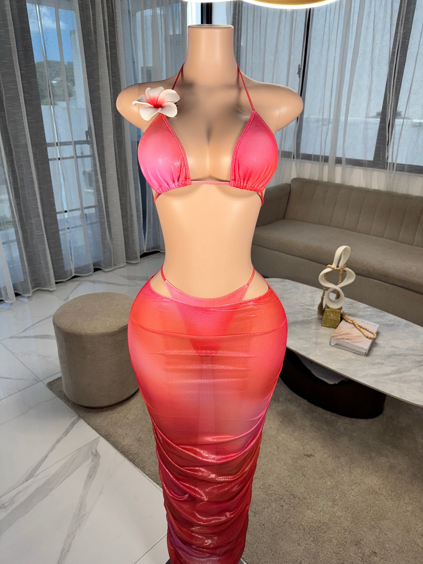 Glitters sunset kini 3 pieces set