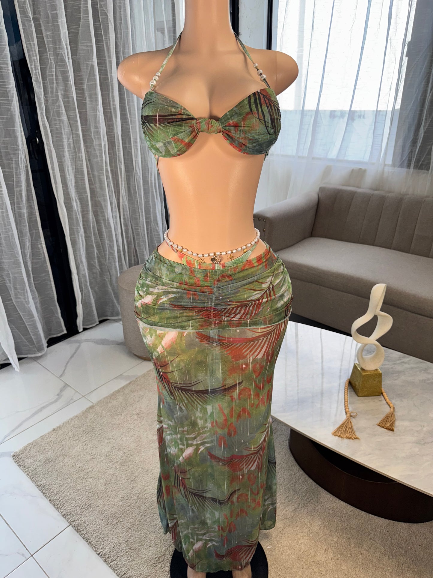 Floral kini set 3 pieces