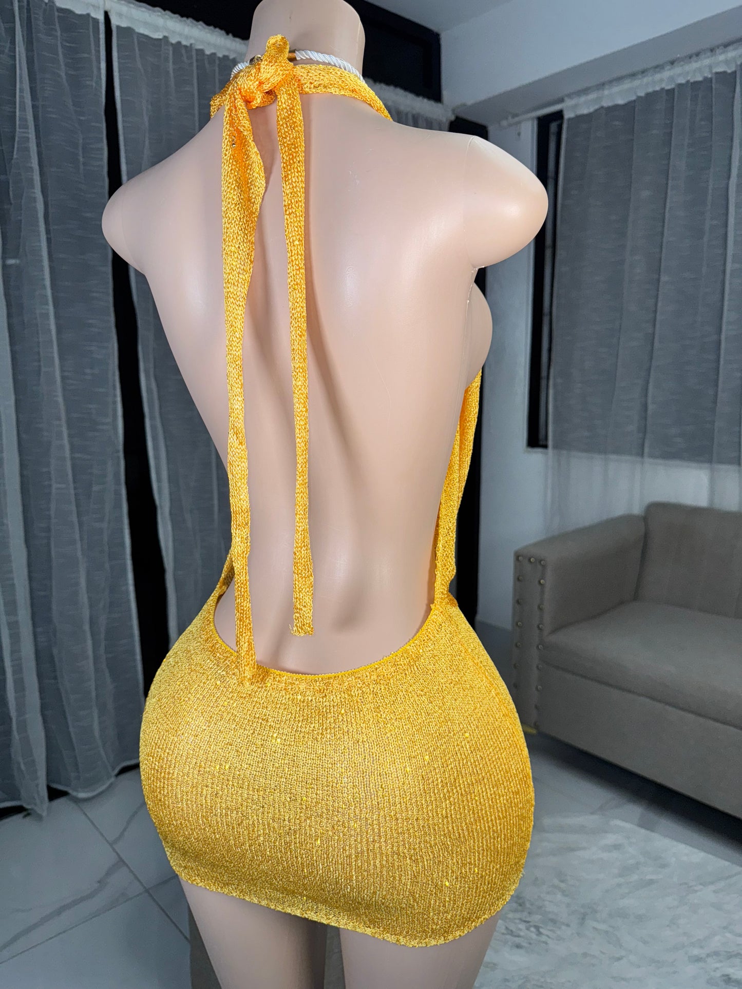 Diana gold marfil dress