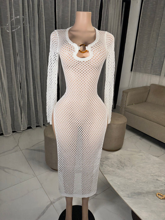 Perla dress cover up crochet
