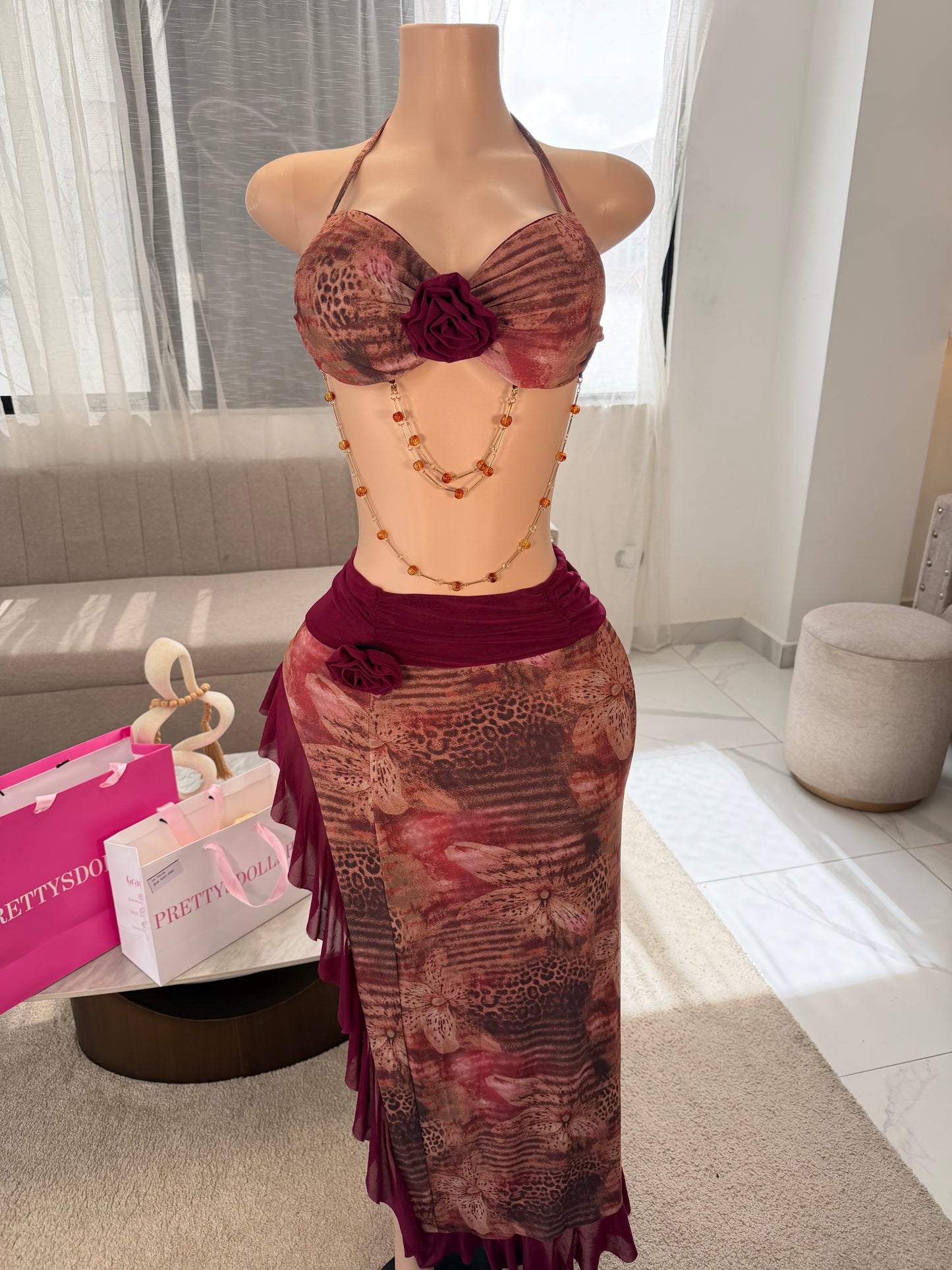 Rosette skirt set 2 pieces