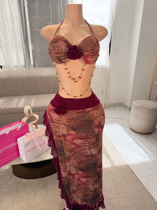 Rosette skirt set 2 pieces