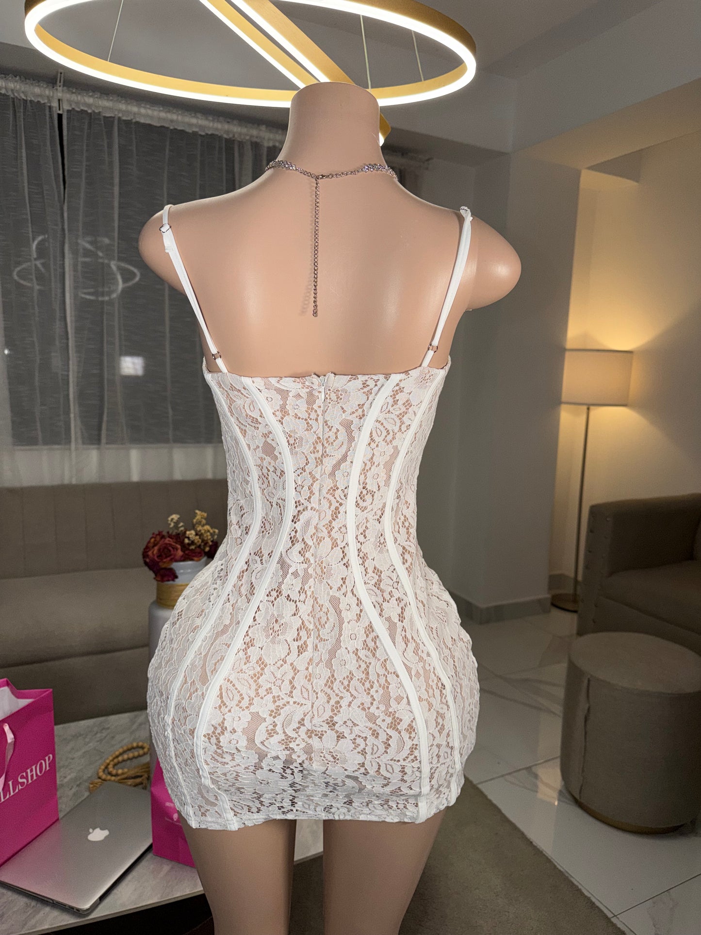 Lace mini dress