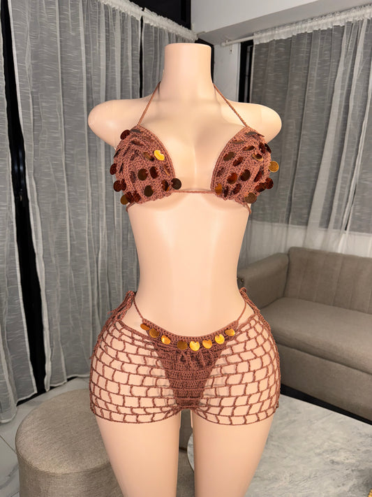 Iris set 3 pieces crochet kini