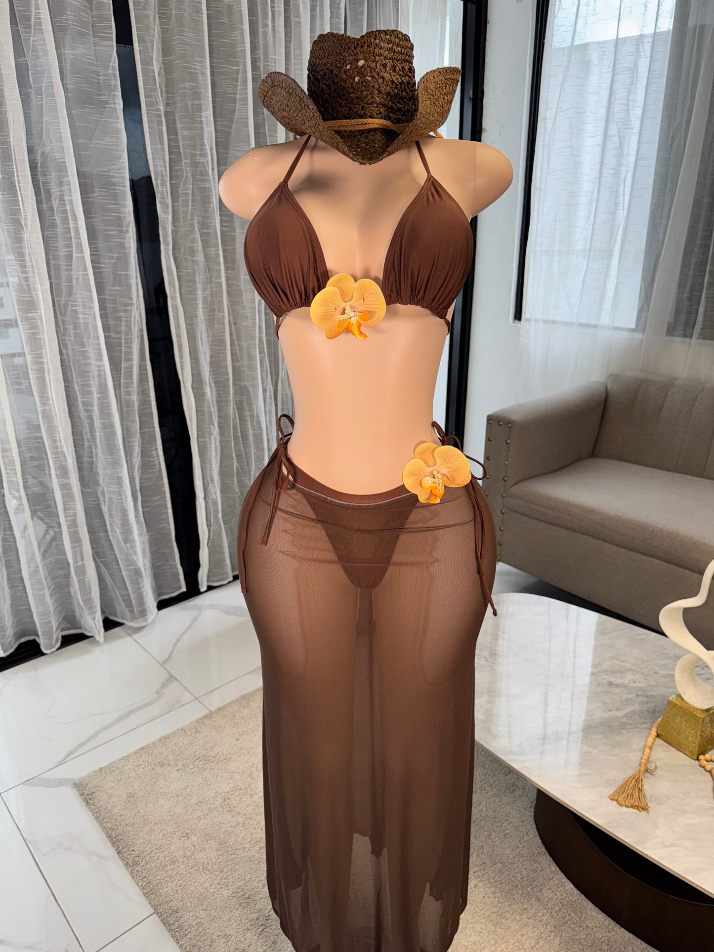 Flower tropical kini 3 pieces