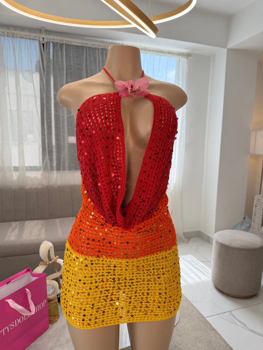 Bright tonight mini dress