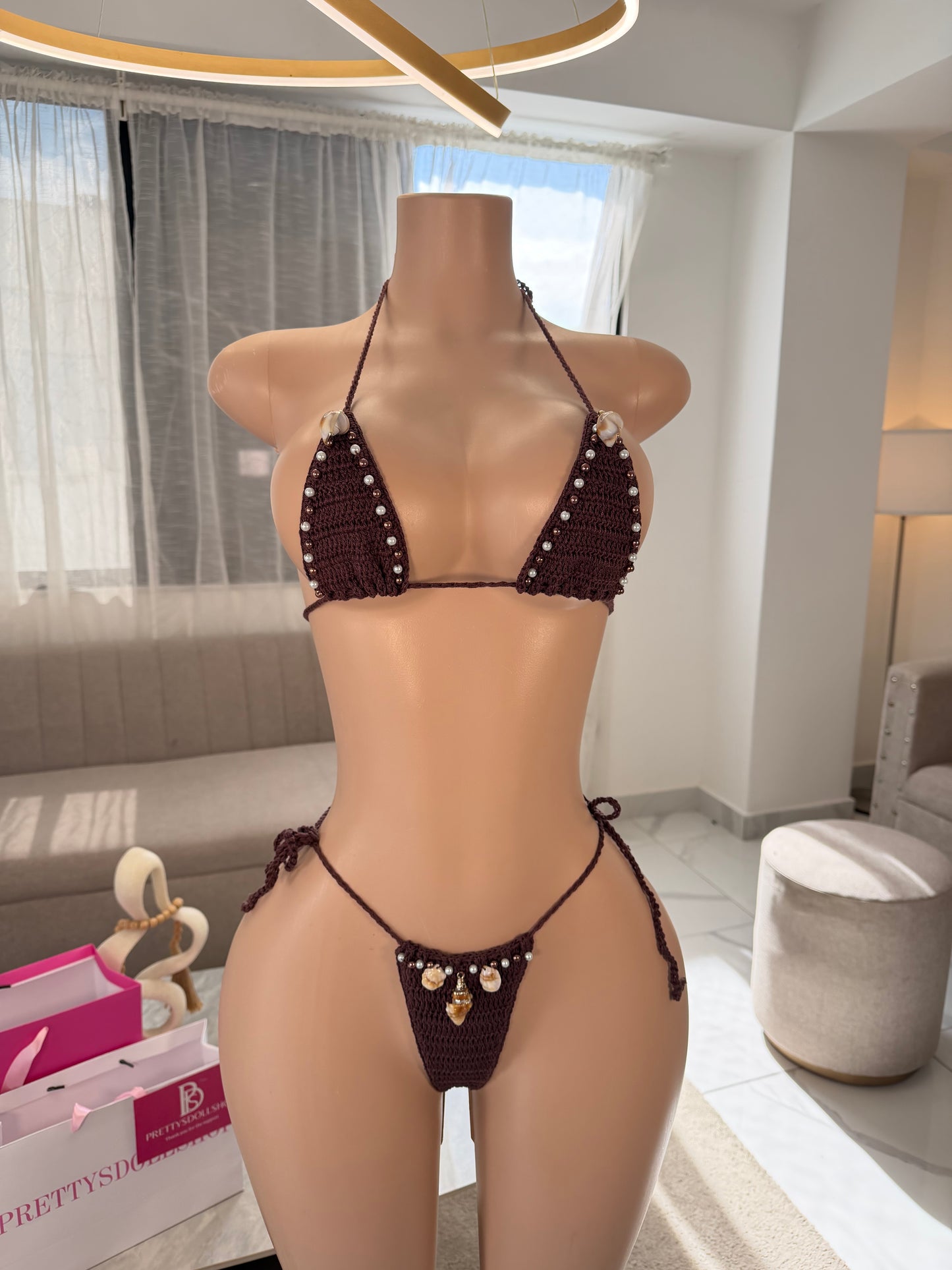 Vegas pearls crochet kini