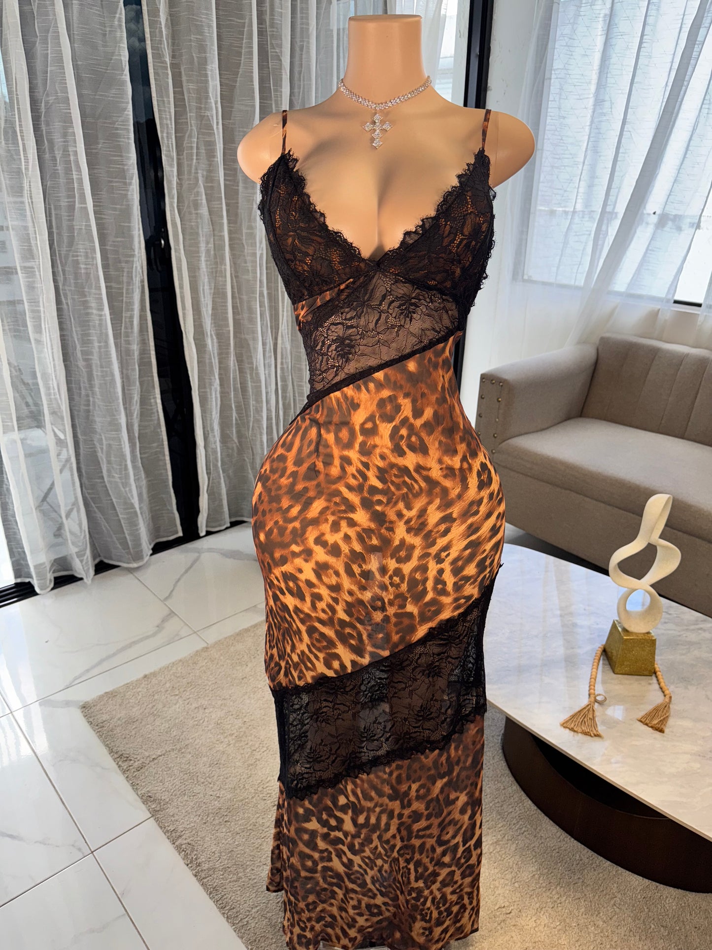 Iris leopard maxi dress