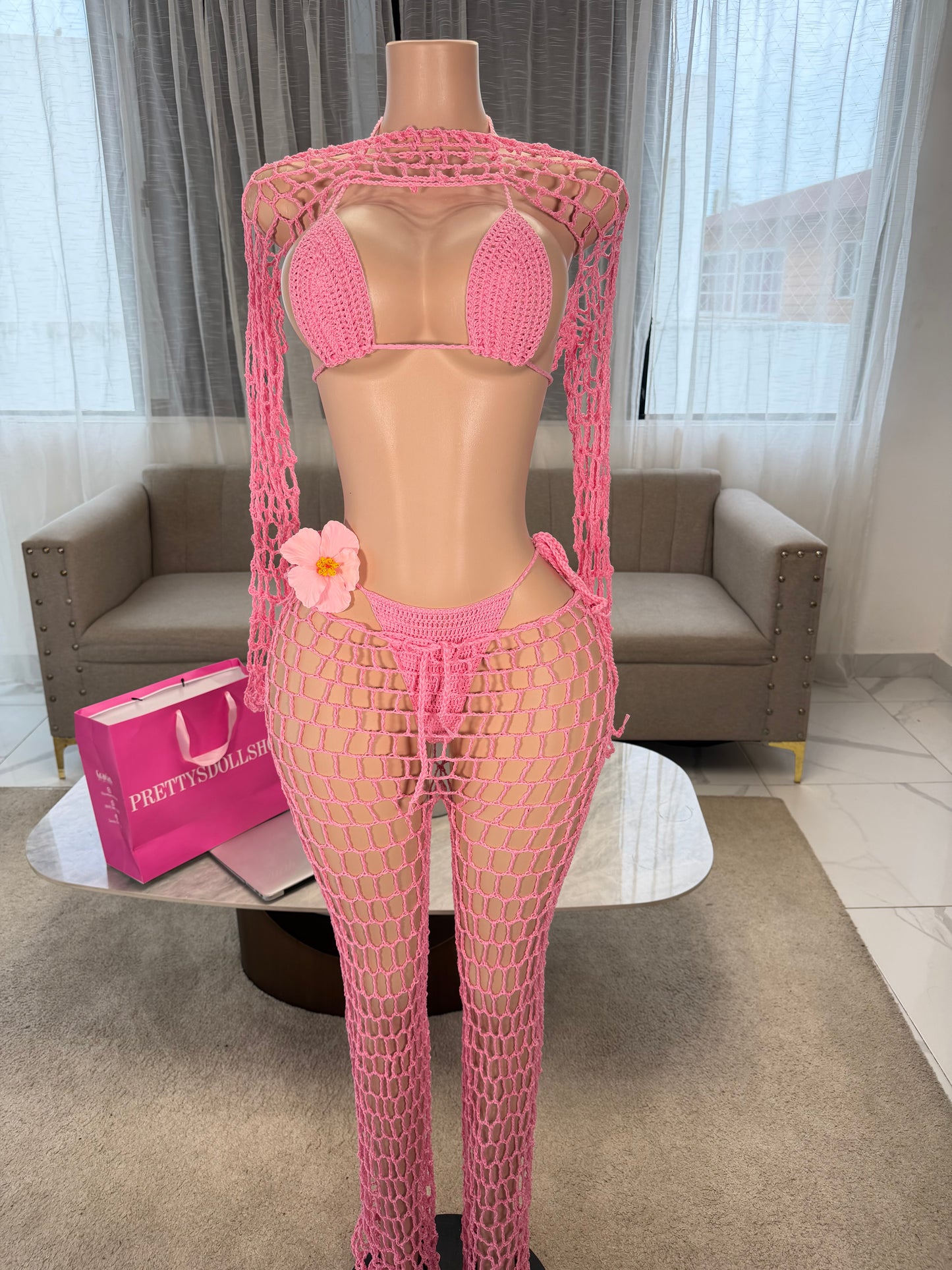 Arena crochet kini set 4 pieces