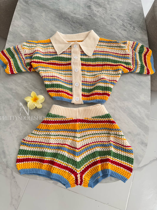 Colorful crochet set 2 pieces