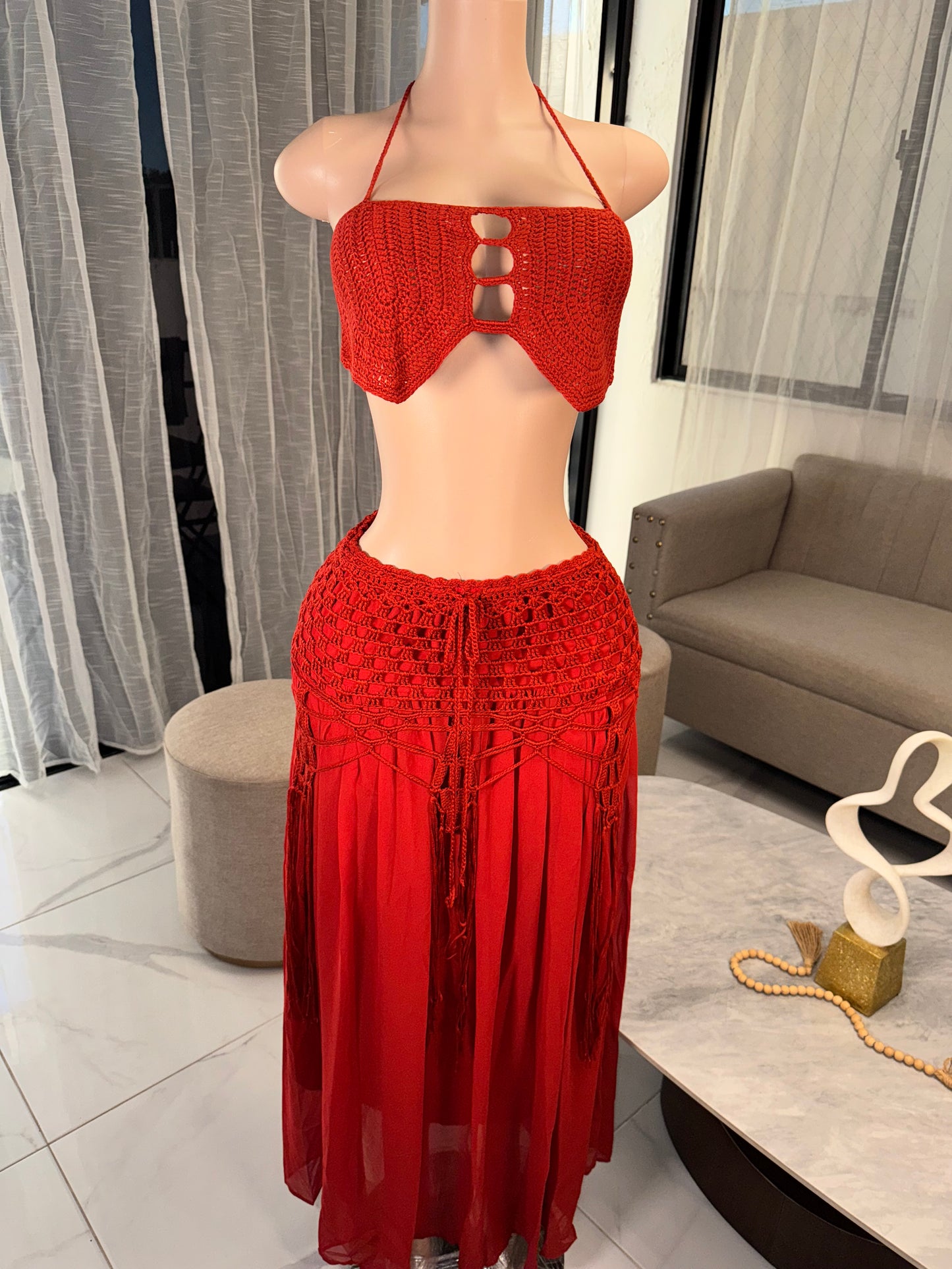 Jenn crochet skirt set 2 pieces