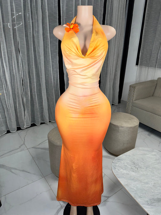 Sunset midi dress