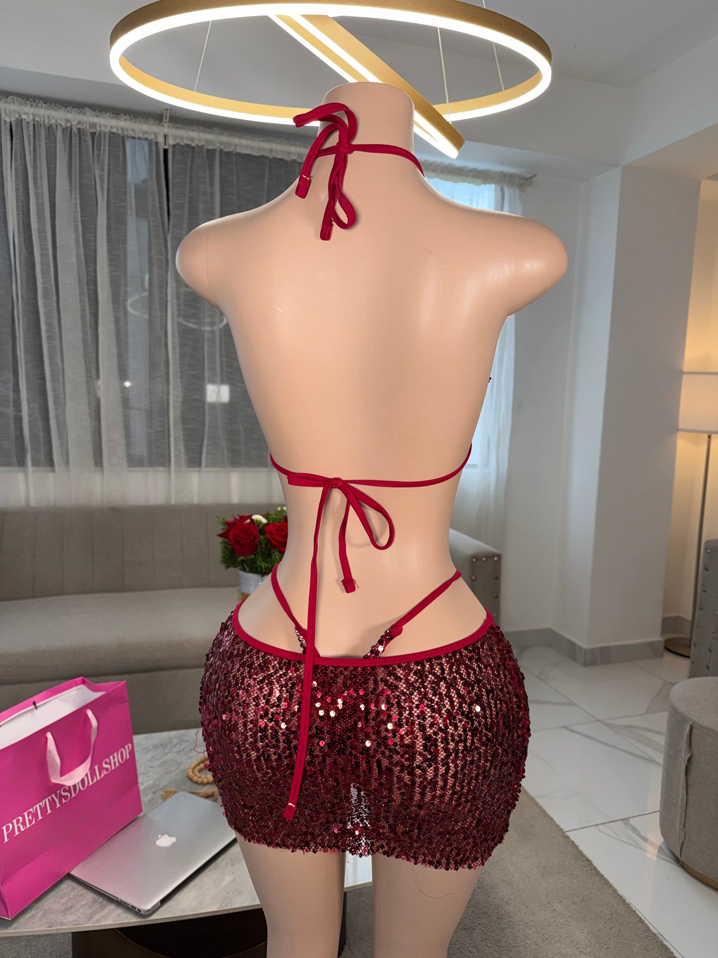 Cherry ladies set 3 pieces kini