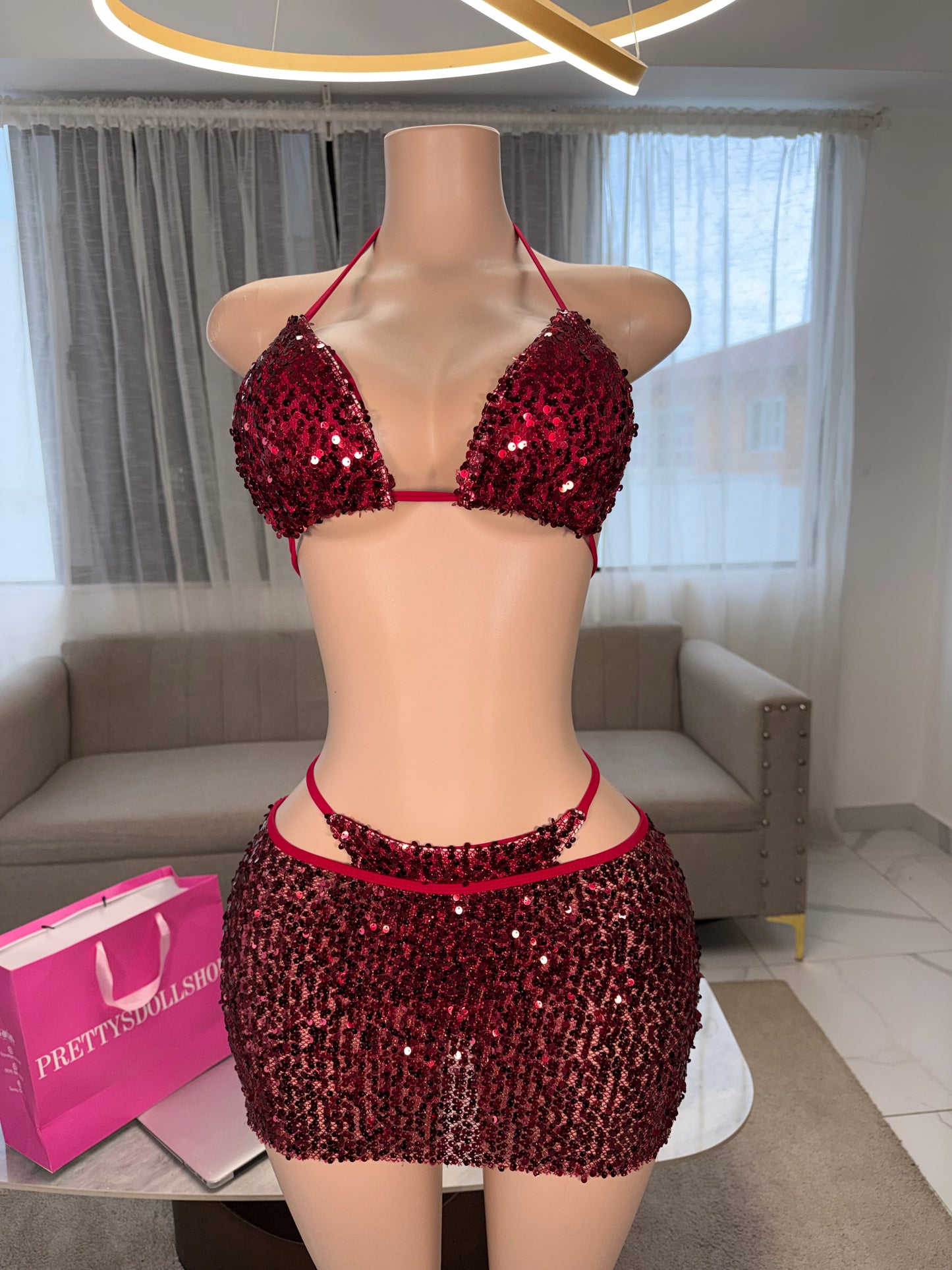 Cherry ladies set 3 pieces kini