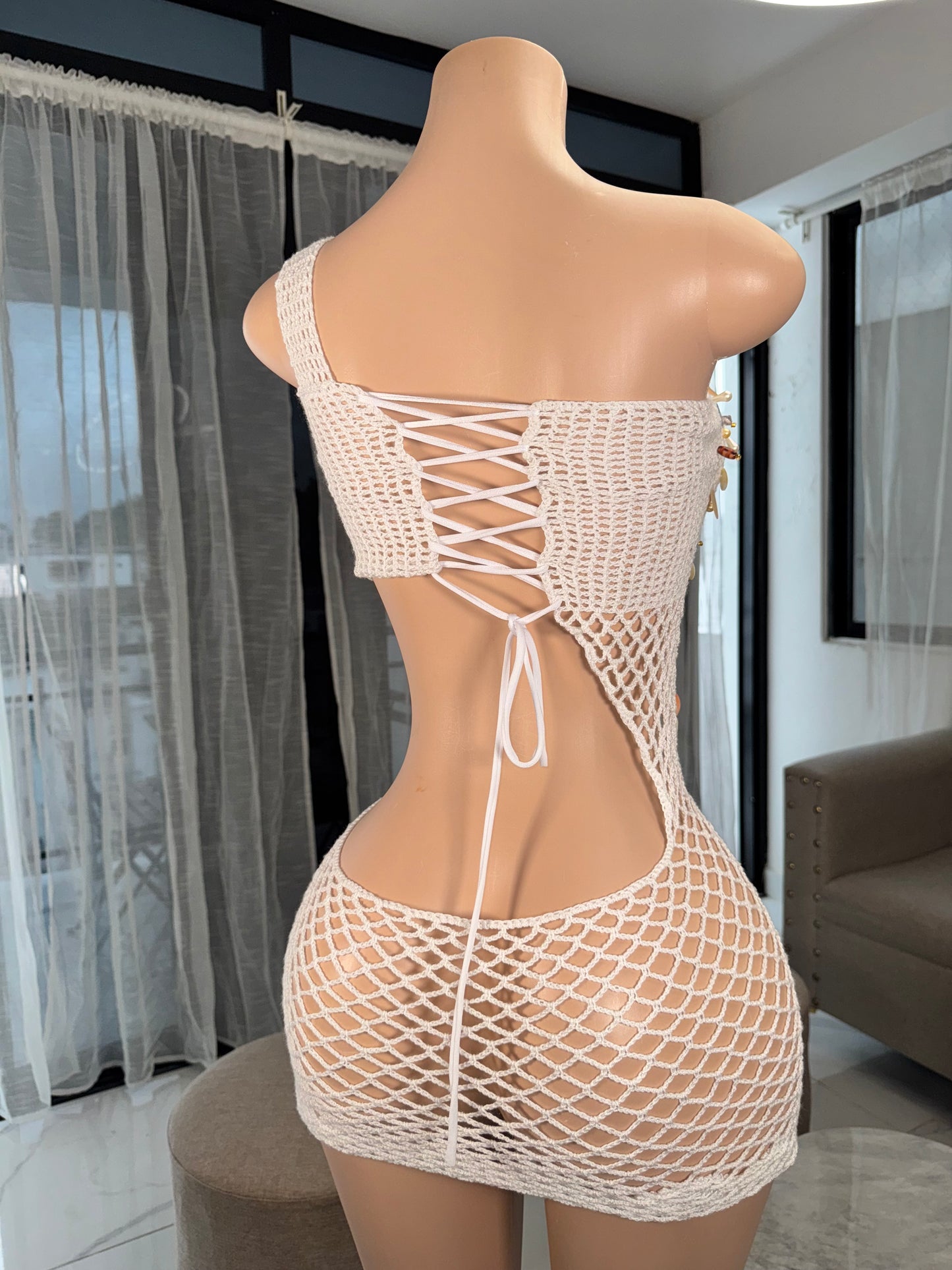 Mermaids mini dress cover up