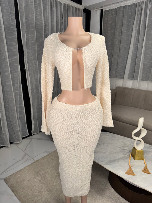 Sofie cozy midi skirt set 2 pieces