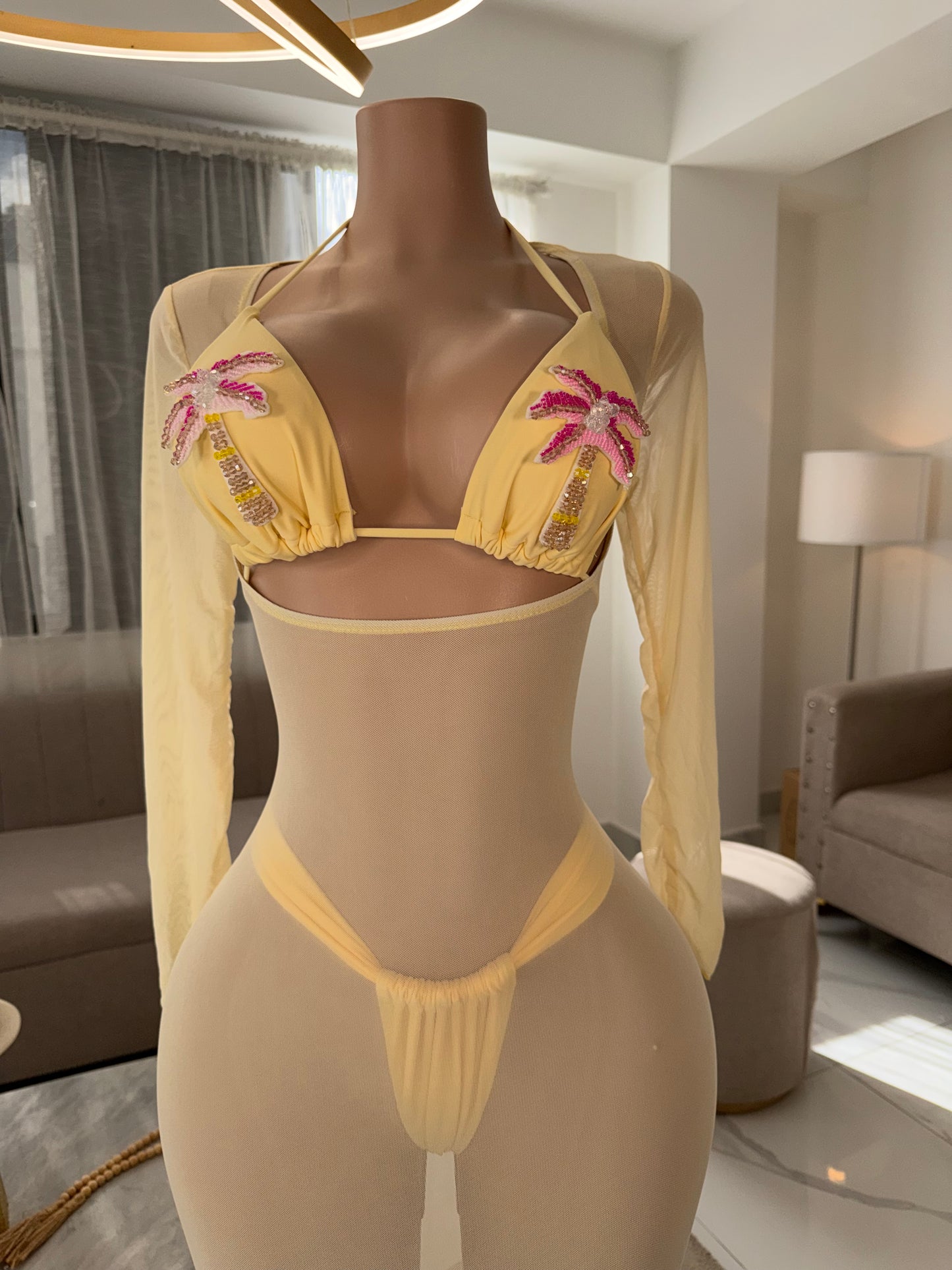 Palm tropical kini 3 pieces