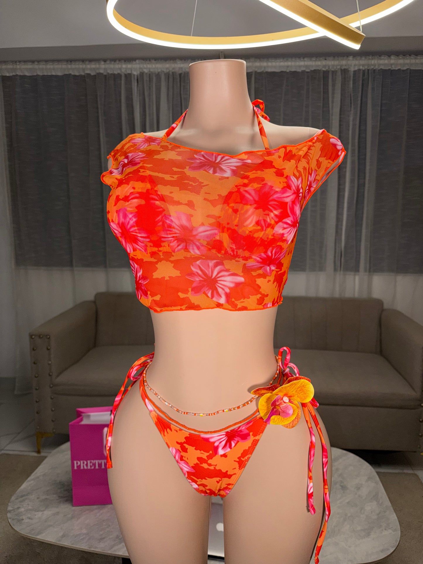 Hawaiian set kini 3 pieces