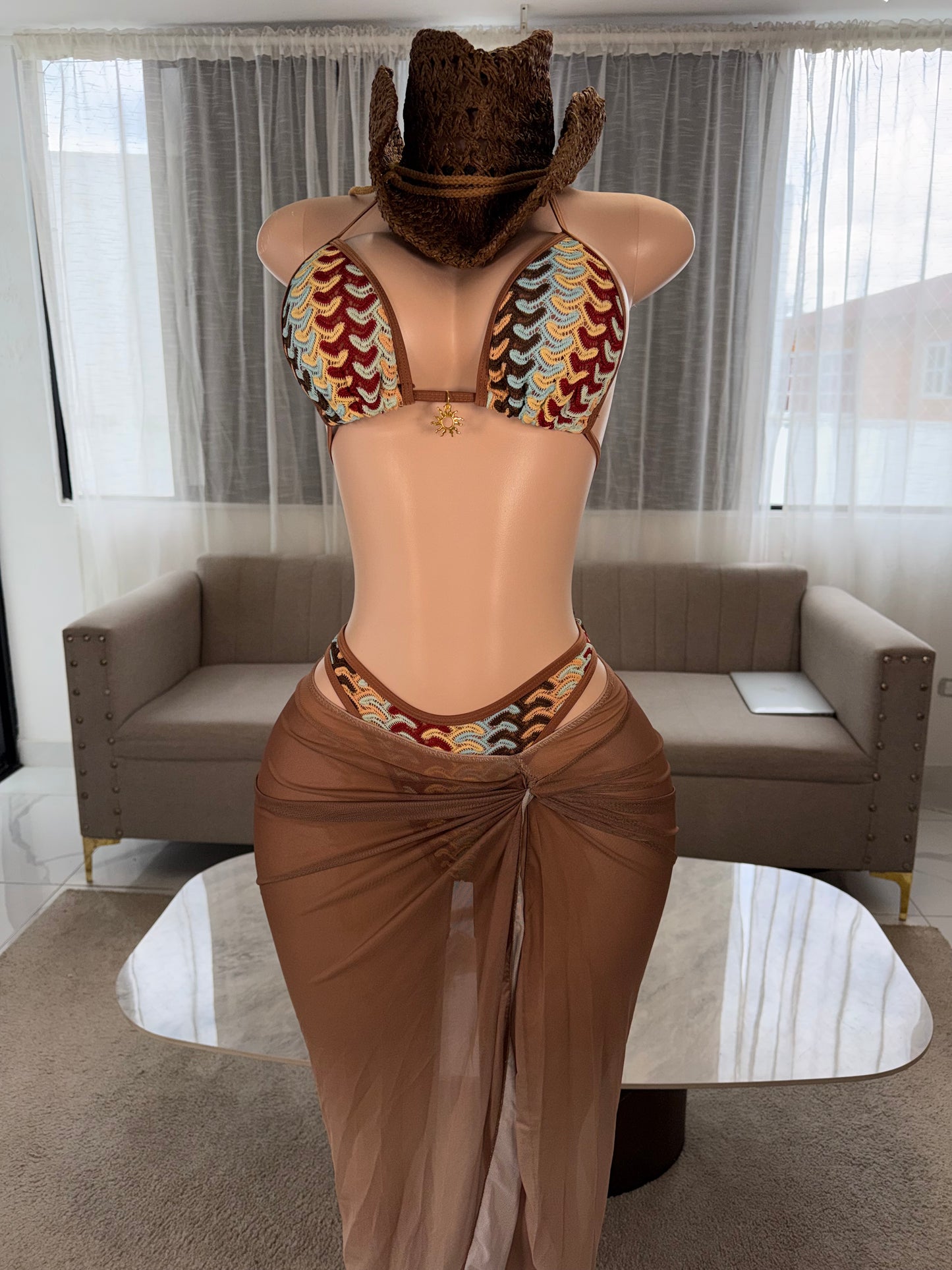 Tropical multicolor kini 3 pieces