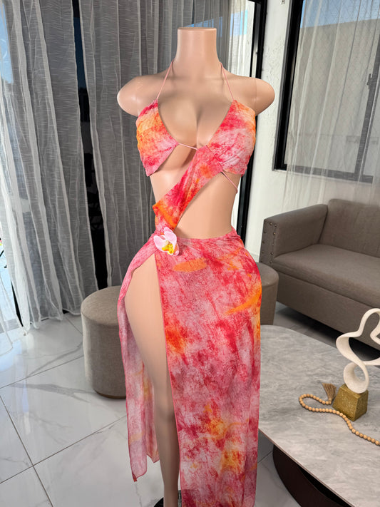 Flower dress cover up