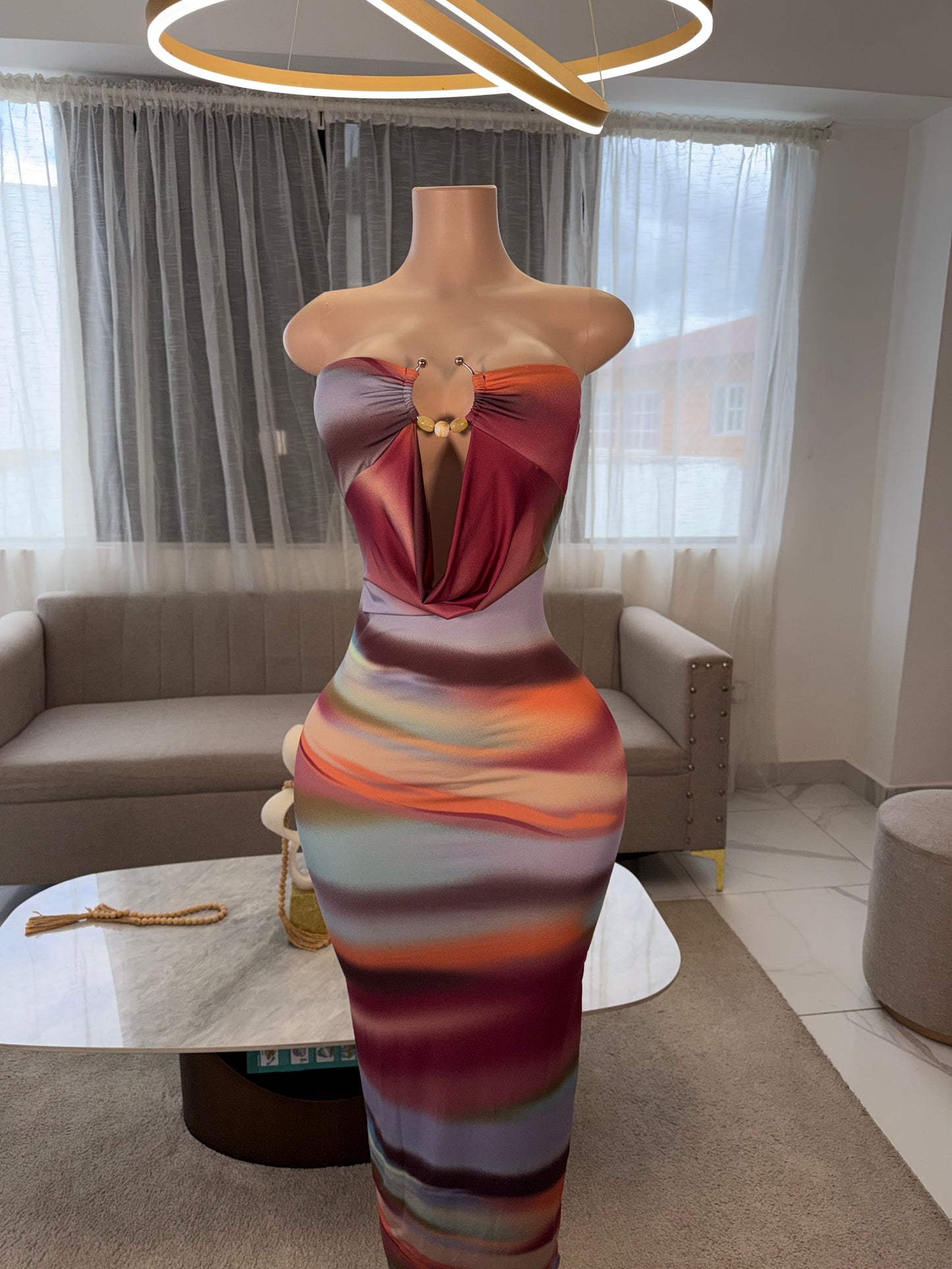 Sunset midi dress