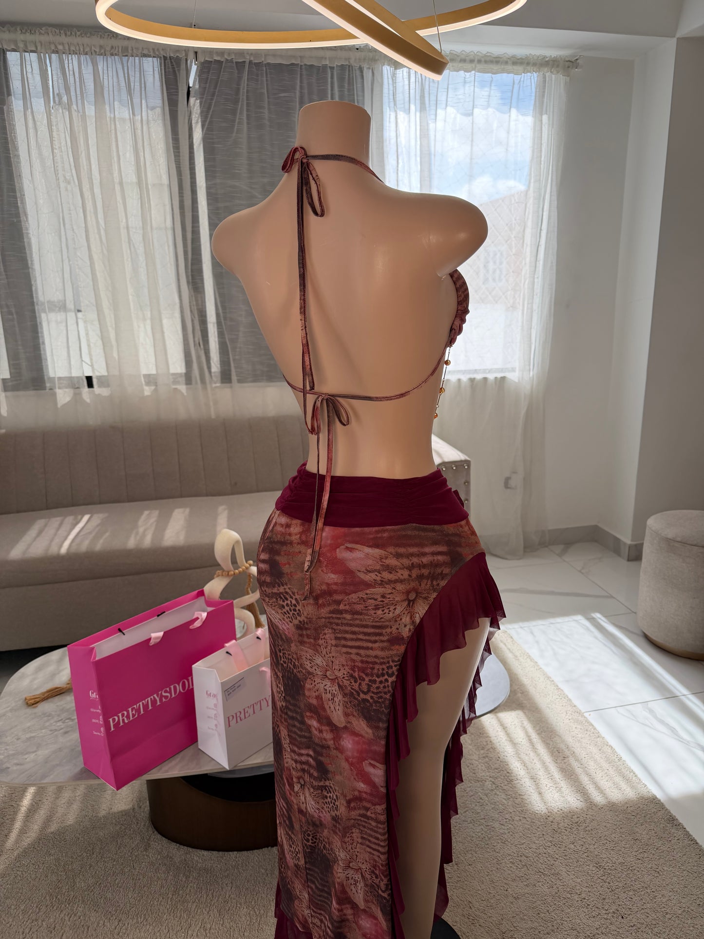 Rosette skirt set 2 pieces