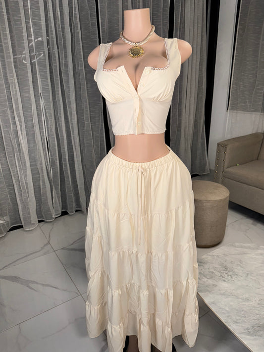 Summer vibes skirt set 2 pieces
