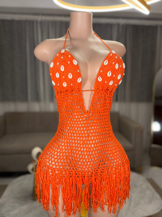 Tayla crochet mini dress