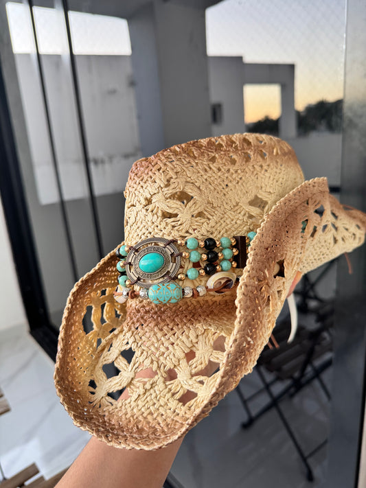 Cowboy hat blue pearl