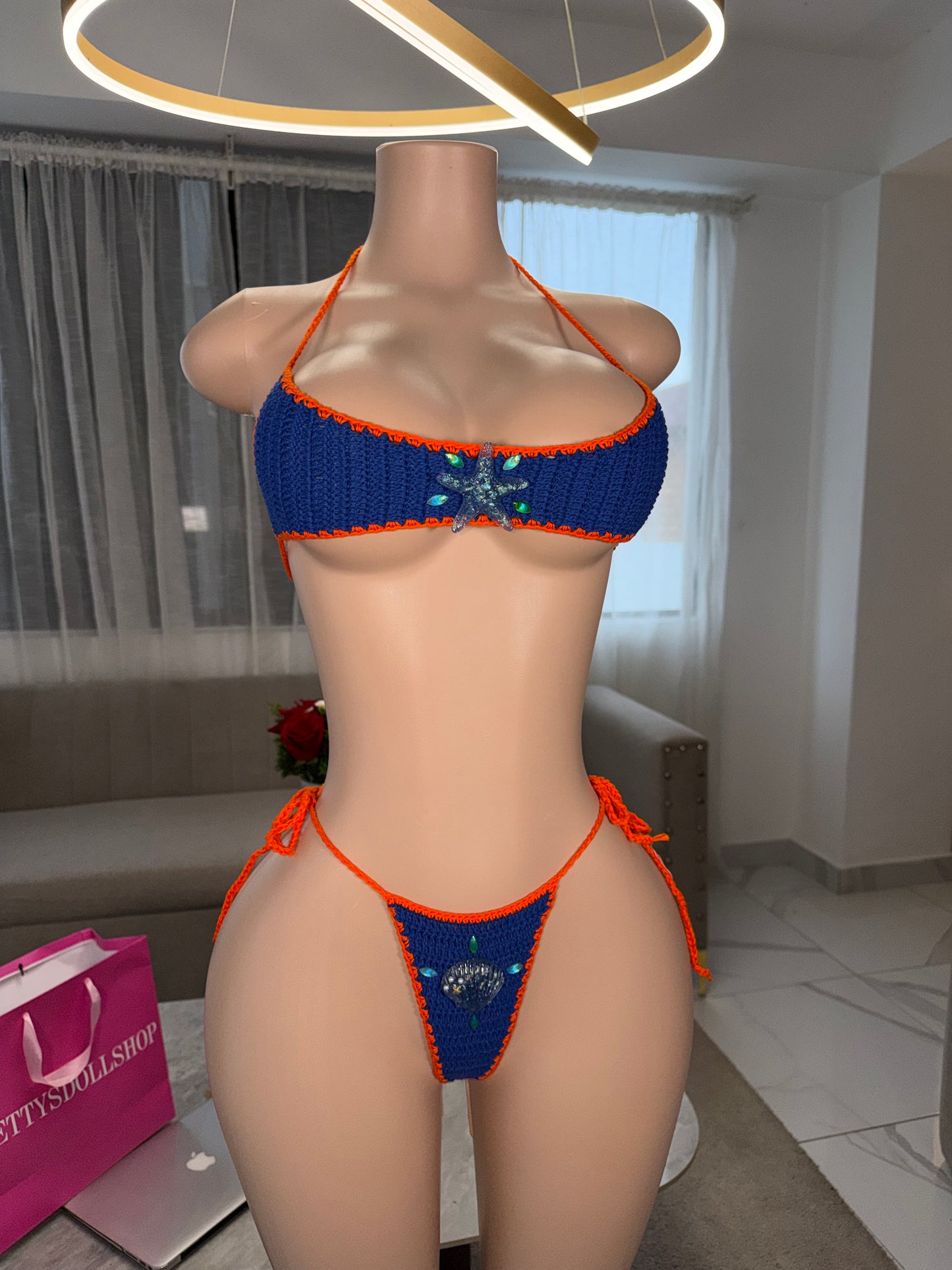 Star bandeau crochet kini