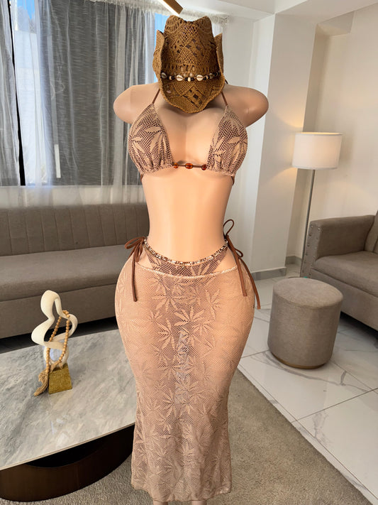 Amaya long skirt set 3 pieces kini