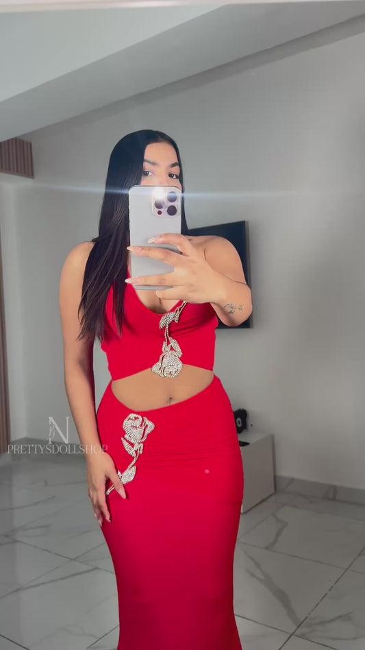 Gala rose diamond dress